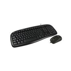 TECLADO Y MOUSE ALAMBRICO BALANCE EASY LINE BY PERFECT CHOICE NEGRO USB MOUSE IDEAL PARA USUARIOS DIESTROS Y ZURDOS