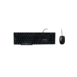 TECLADO ANTIDERRAMES MOUSE OPTICO PERFECT CHOICE ALAMBRICO USB NEGRO