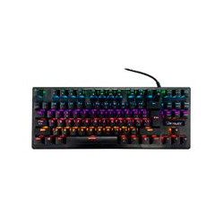 TECLADO ALAMBRICO OCELOT GAMER MECANICO SWITCH AZUL PLASTICO RGB NEGRO COLORES AJUSTABLES PLUG PLAY