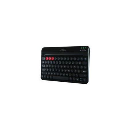 TECLADO MULTIDISPOSITIVO BLUETOOTH CON BASE PARA TABLET MOVIL RECARGABLE NEGRO SWITCH PLUS COLOR NEGRO AC 926638