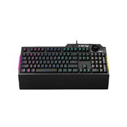 TECLADO ASUS TUF K1 ANTIDERRAMES PERILLA DE VOLUMEN RGB GAMER