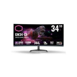 MONITOR GAMER COOLER MASTER GM34 CW 34 CURVO UWQHD 3440 X 1440 1 MS 144 HZ FREESYNC 2G SYNC 2X HDMI 2X DP
