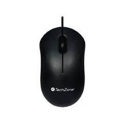 MOUSE OPTICO ALAMBRICO TECH ZONE MAS SCROLL 800 DPIS USB NEGRO