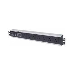 PDU BARRA MULTICONTACTOS 7 SALIDAS INTELLINET SUPRESOR PROTECCION DE SOBREVOLTAJE MONTAJE RACK