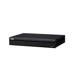 NVR DAHUA DE 16 CANALES 4K SERIE LITE 128MBPS H265 16 PUERTOS POE 2 BAHaAS DE DISCOS DUROS