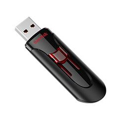 MEMORIA SANDISK 128GB USB 30 CRUZER GLIDE Z600 NEGRO C ROJO