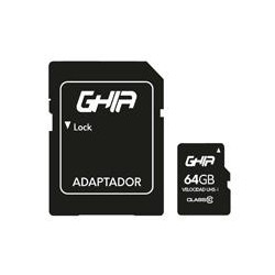 MEMORIA GHIA 64GB TIPO MICRO SD CLASE 10 CON ADAPTADOR