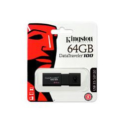 MEMORIA KINGSTON 64GB USB 30 ALTA VELOCIDAD DATATRAVELER 100 G3 NEGRO