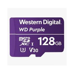 MEMORIA WD 128GB MICRO SDXC PURPLE SC QD101 VIDEOVIGILANCIA 24 7 CLASE 10 U1 LECT 50MB S ESC 40MB S