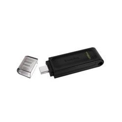 MEMORIA KINGSTON 128GB USB C 32 GEN 1 ALTA VELOCIDAD DATATRAVELER 70 NEGRO