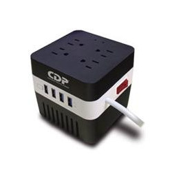 REGULADOR CDP 600VA 300W 4 CONTACTOS 4 PUERTOS USB INCLUYE SUPRESION DE PICOS