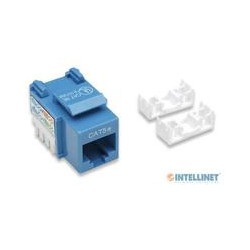 JACK RJ45 CAT5E INTELLINET UTP KEYSTONE DE IMPACTO AZUL