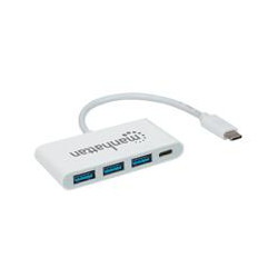 HUB MANHATTAN USB C 3 PTOS AH SIN FUENTE 1 PTO CH DE ENERGIA