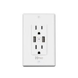 CONTACTO INTELIGENTE DE PARED MIRATI WIFI 24GHZ 2 USB 2 CONTACTOS COMPATIBLE CON ANDROID E IOS FUNCIONA CON ALEXA Y ASISTENTE D