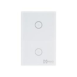SWITCH INTELIGENTE DE PARED MIRATI WIFI 24GHZ 2 APAGADOR TOUCH COMPATIBLE CON ANDROID E IOS FUNCIONA CON ALEXA Y ASISTENTE DE G