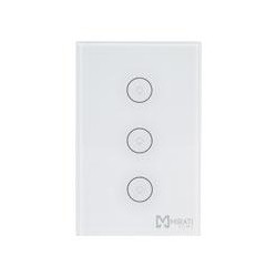 SWITCH INTELIGENTE DE PARED MIRATI WIFI 24GHZ 3 APAGADOR TOUCH COMPATIBLE CON ANDROID E IOS FUNCIONA CON ALEXA Y ASISTENTE DE G
