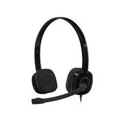 AUDIFONOS CON MICROFONO TIPO DIADEMA LOGITECH H151 COLOR NEGRO ALAMBRICOS UN CONECTOR 35 MM PC MAC LINUX ANDROID