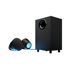 BOCINAS LOGITECH G560 PARA GAMING NEGRAS 21 120 WATTS RMS LIGHTSYNC ILUMINACION RGBSONIDO ENVOLVENTE DTSX ULTRA COMPATIBLE CON 