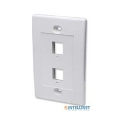 TAPA DE PARED INTELLINET FACEPLATE PLACA 2 PUERTOS BLANCO