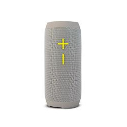 BOCINA BLUETOOTH BX600G GHIA GRIS RESISTENTE A SALPICADURAS DE AGUA IPX6 TWS 5W X2 AUX RADIO FM MICRO SD CARD USB