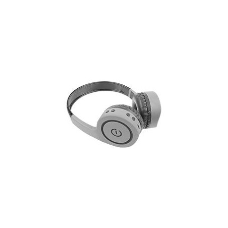 AUDIFONOS ON EAR INALAMBRICOS MANOS LIBRES CON BT FM SD 35MM EASY LINE BY PERFECT CHOICE GRIS