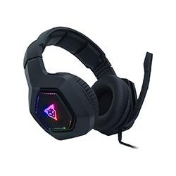 AURICULARES GAMER OCELOT TIPO DIADEMA OVER EAR COLOR NEGRO ILUMINACION TIPO RGB ALAMBRICOS CONTROL DE AUDIO MICROFONO C CANCELA