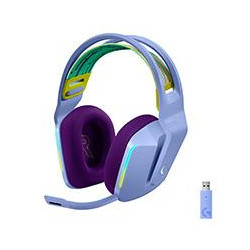 AUDIFONOS GAMING TIPO DIADEMA LOGITECH G733 LIGHTSPEED LILAC INALAMBRICO USB 1MS RECARGABLE 29HRS DE USO 20 METROS 71 CANALES M