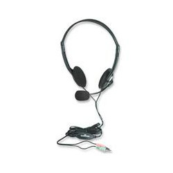 AUDIFONOS DIADEMA MANHATTAN AJUSTABLE CON MICROFONO CONTROL DE VOLUMEN 35MM