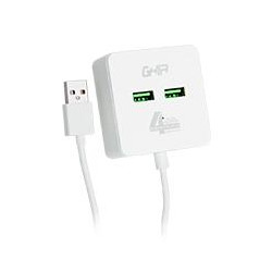 HUB USB 20 GHIA DE 4 PUERTOS TRANSFERENCIA DE DATOS CABLE 1 METRO