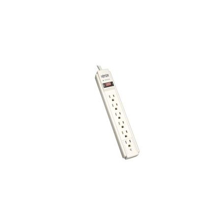 SUPRESOR DE PICOS TRIPP LITE TLP604 CON 6 CONTACTOS CABLE 122 M 4 PIES 790 JOULES GABINETE GRIS CLARO