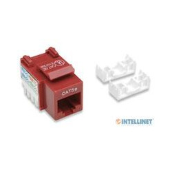 JACK RJ45 CAT5E INTELLINET UTP KEYSTONE DE IMPACTO ROJO