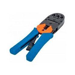 PINZA CRIMPEADORA INTELLINET PARA PLUGS RJ11 RJ12 RJ45 CON TRINQUETE